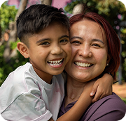 Transplant community member smiling